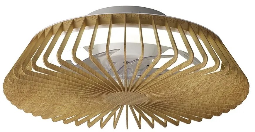 Lustra LED cu Ventilator si telecomanda HIMALAYA Mini lemn