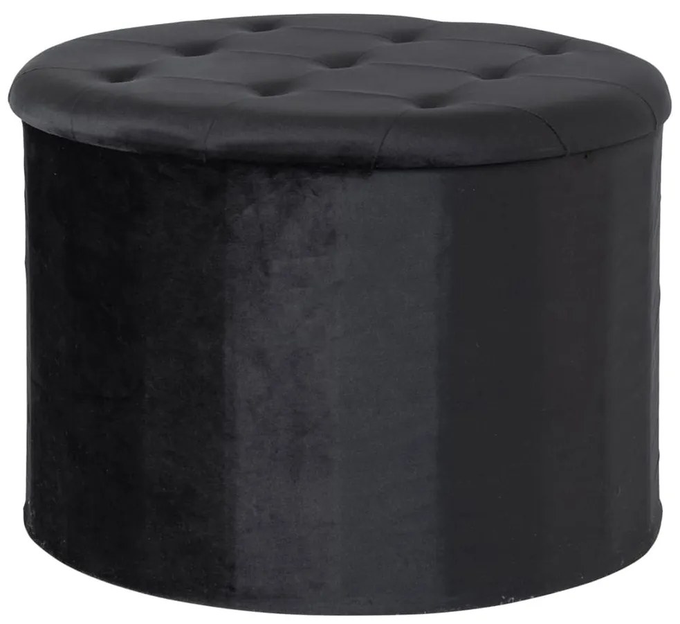 442747 House Nordic Taburet puf cu depozitare „Arya”, negru