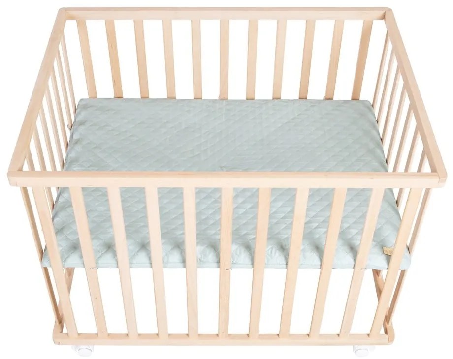 Țarc pentru copii în culoare naturală cu înălțime reglabilă/cu roți 75x100 cm Style – Roba