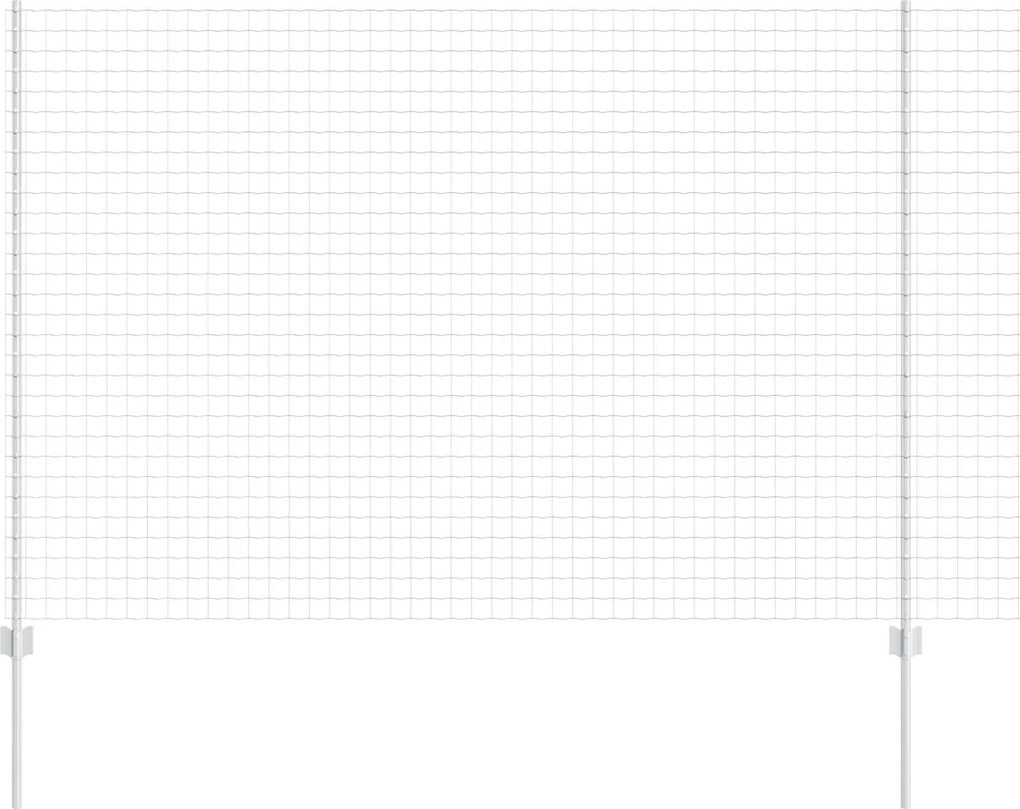 vidaXL Gard cu Stâlp Argintiu 1,5 x 10 m Oțel