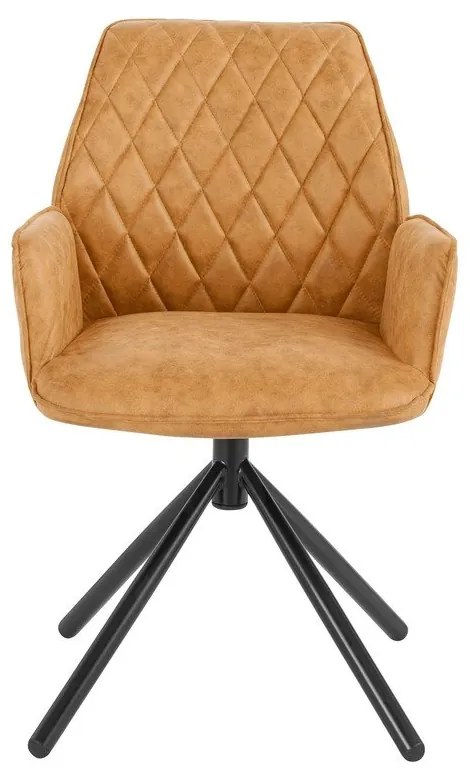 Set de scaune de sufragerie galben 2 buc. tapițat Preston – Støraa