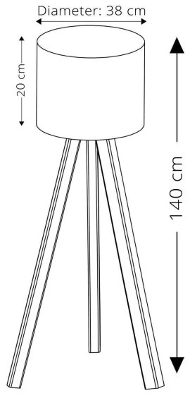 Lampadar AYD 1xE27/40W/230V mov/bej