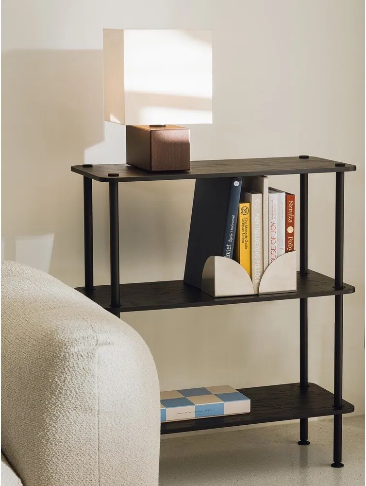 Etajeră în culoare naturală cu aspect de lemn de stejar 80x90,5x35 cm Teidi – noo.ma