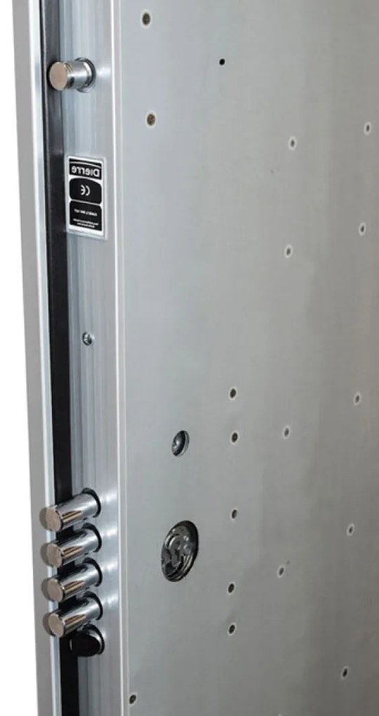 Usa metalica de intrare in apartament antiefractie - Dierre SPARTA 8 + Contratoc ST, Usa Alb + Toc Alb, 1.5 mm