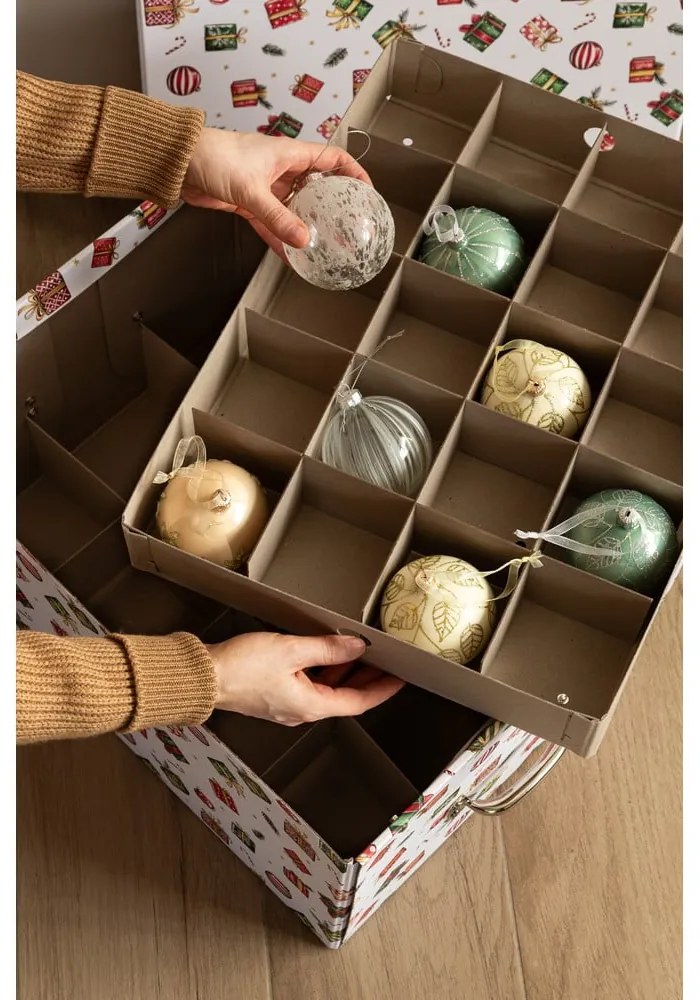 Cutie de depozitare din carton cu capac, decorativă 37x50x15 cm Engla Christmas Storage – Bigso