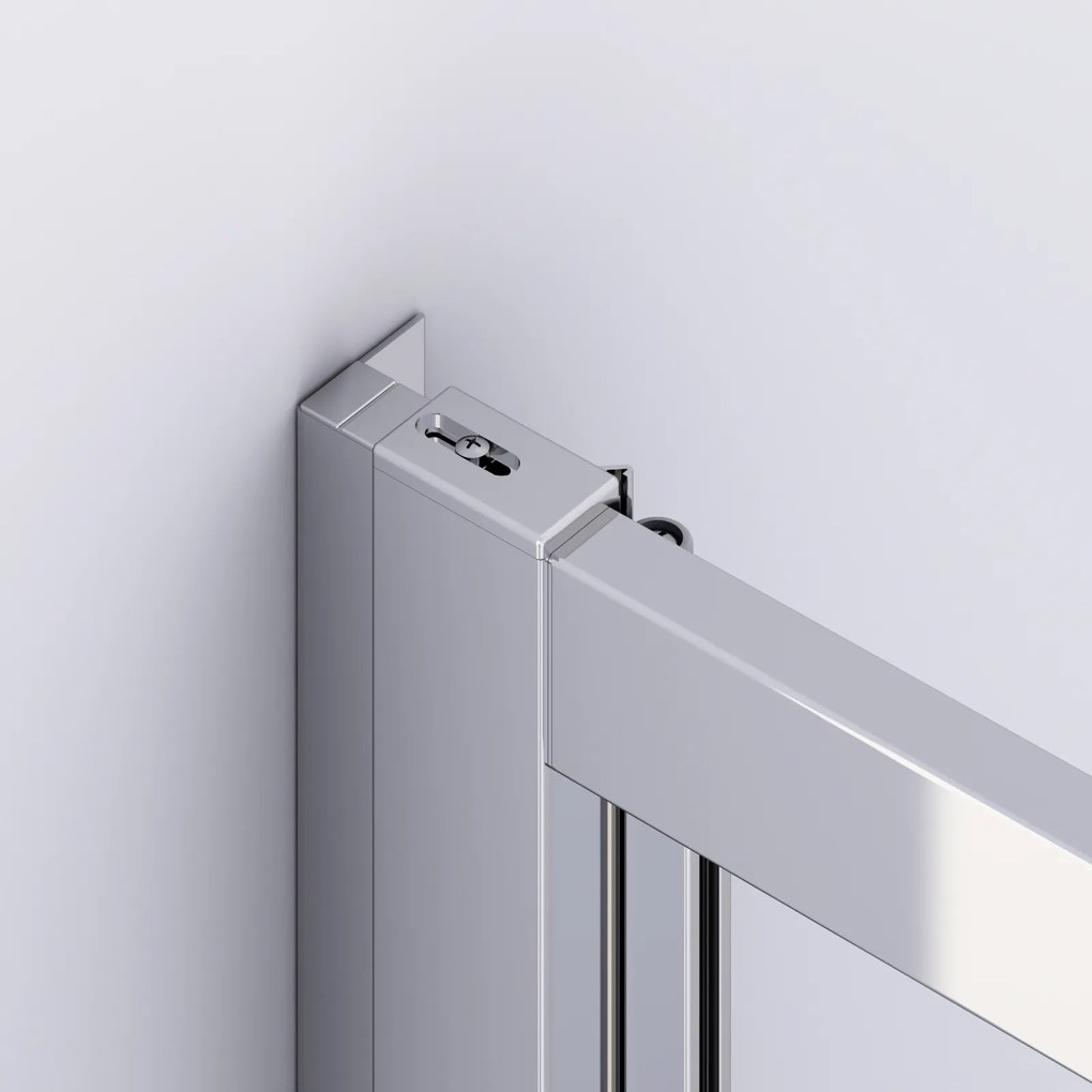 Cabina de dus 80x80 cm, cu usa pliabila culisanta, crom, Ronal Divera 800 mm, 800 mm, Crom