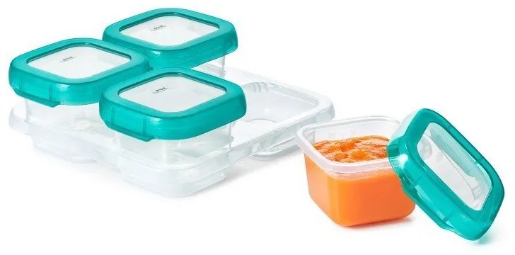 Recipiente din Plastic pentru Congelare Alimente 4 x 120 ml