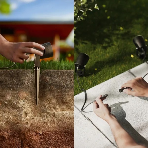 SET 3x corp de iluminat LED de exterior Philips GARDENLINK REUEL LED/1,5W/230V 2700K IP44