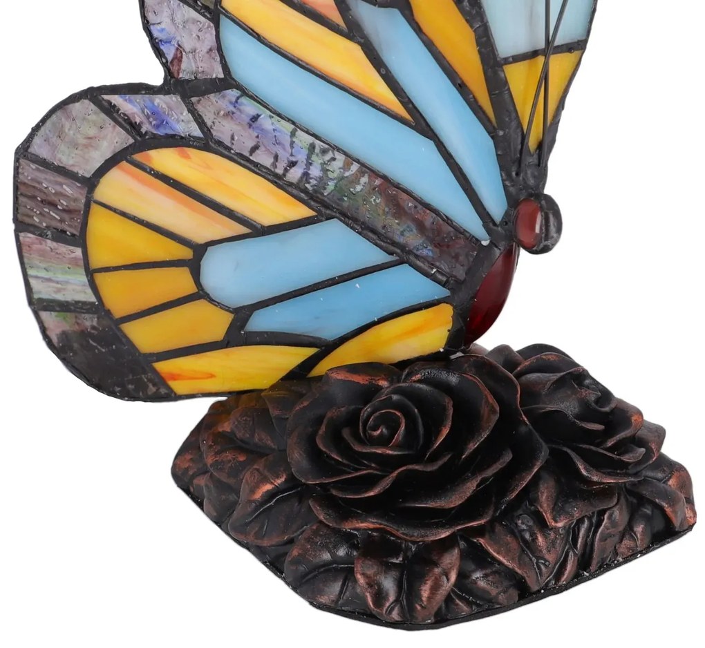 Lampa de masa Tiffany Butterfly h 23 cm
