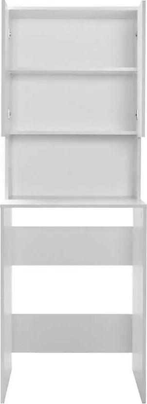 Dulap Baie Adore cu Loc Pentru Masina de Spalat, 3 Rafturi, 2 Usi, Alb, 65 x 182 x 60 cm