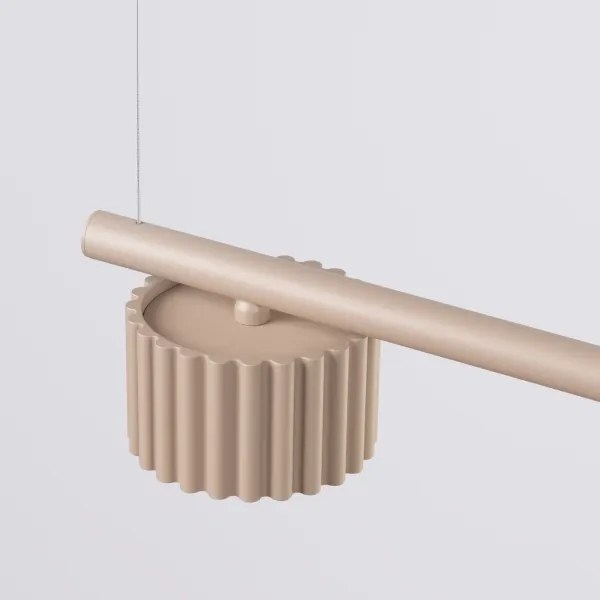 Sollux SL.2702 - Lustră suspendată pe cablu AURA 4xGX53/10W/230V taupe