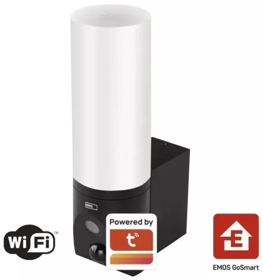 Cameră LED inteligentă de exterior cu sursă de lumină GoSmart LED/12W/230V IP65 Wi-Fi Tuya negru