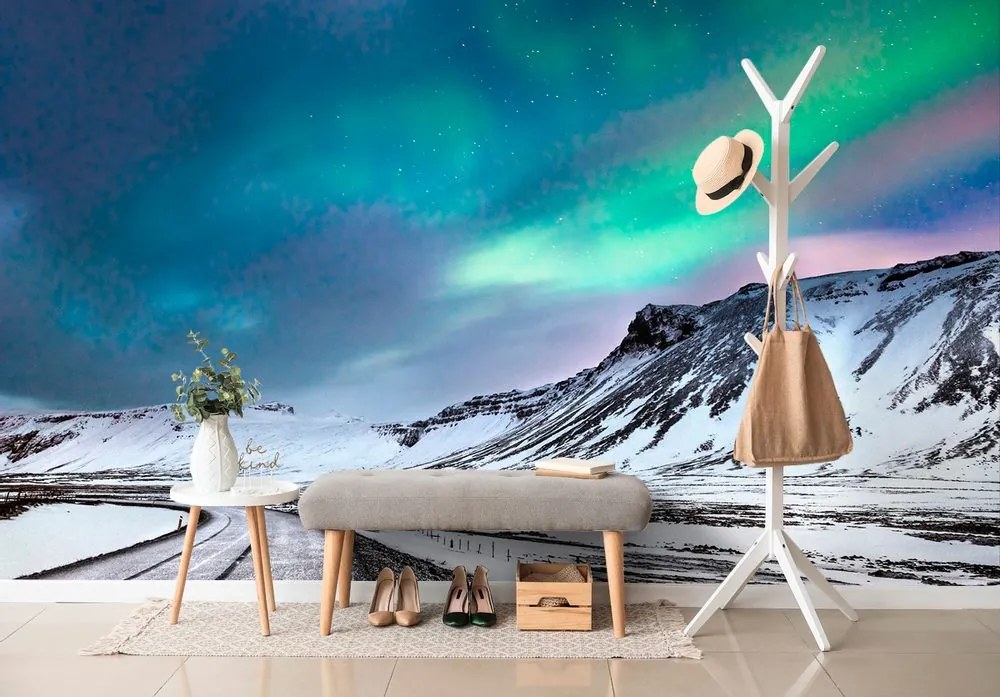 Fototapet aurora polară norvegiană