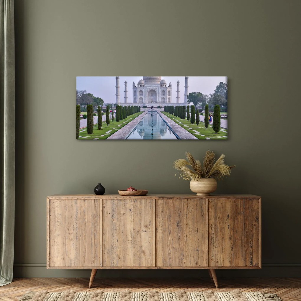 Tablou - Taj Mahal în răsăsrit de soare (120x50 cm)