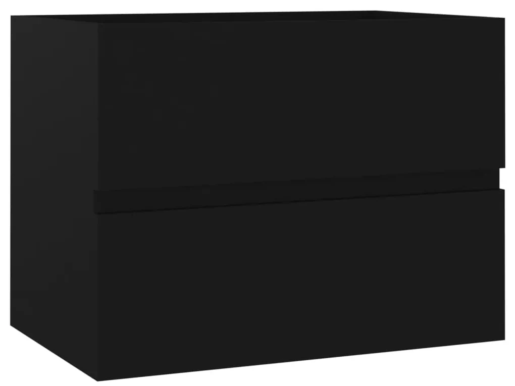 804738 vidaXL Mască de chiuvetă, negru, 60 x 38,5 x 45 cm, PAL