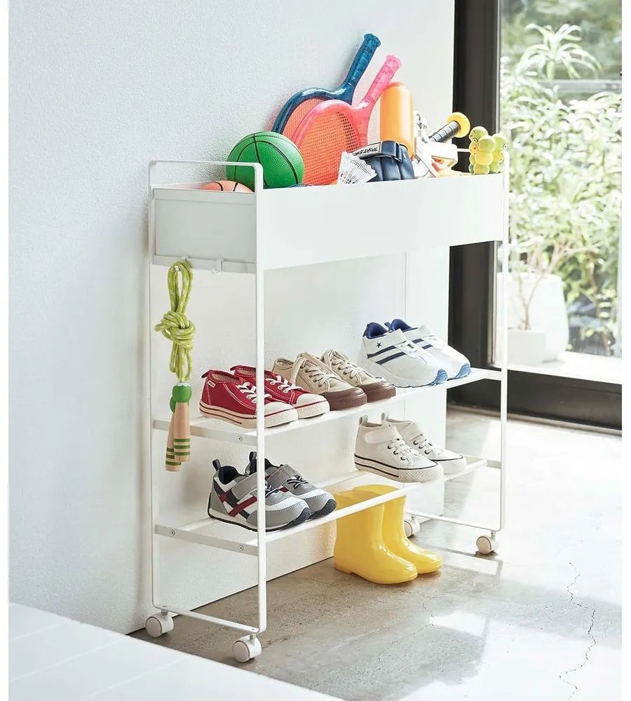 Pantofar pentru copii alb din metal 74,5x74,5x22 cm Tower – YAMAZAKI