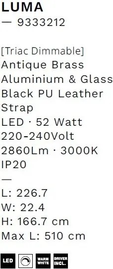 Lustra LED suspendata dimabila design XXL LUMA