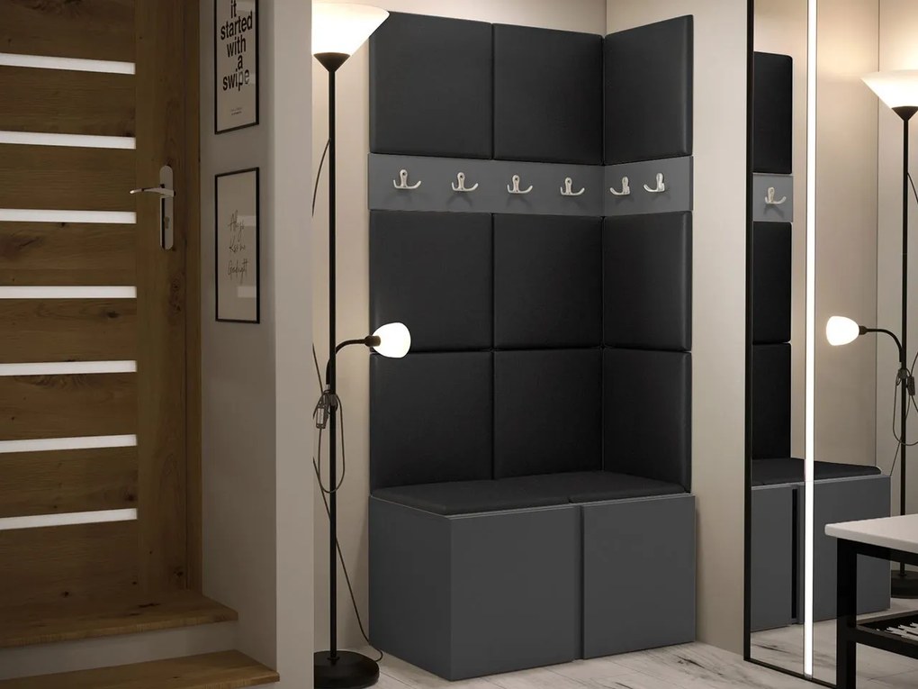 Mobilier hol Tovenaz I (grafit + Negru) . 1104740