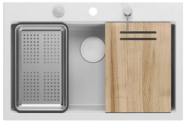 Chiuveta din granit MARC 110 WORKSTATION alb