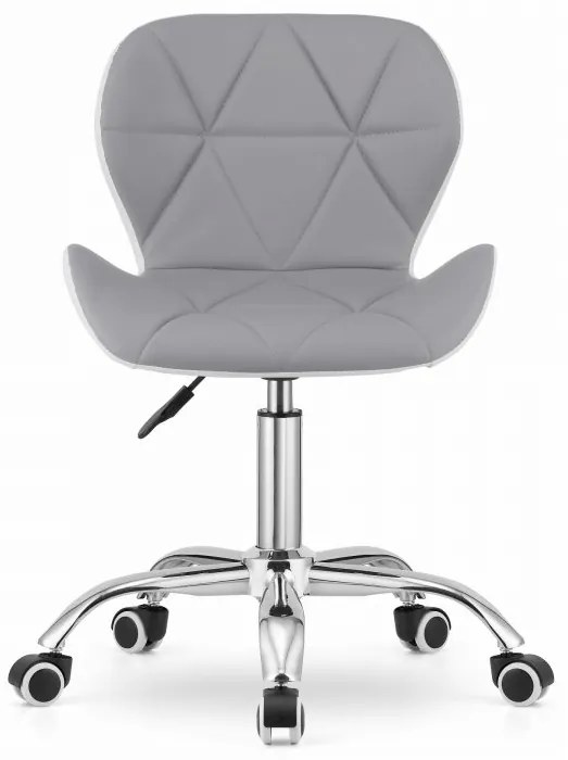 Set pentru birou masa de birou TAYLOR SONOMA 100x50 cm + scaun de birou AVOLA din piele ecologica gri-alb