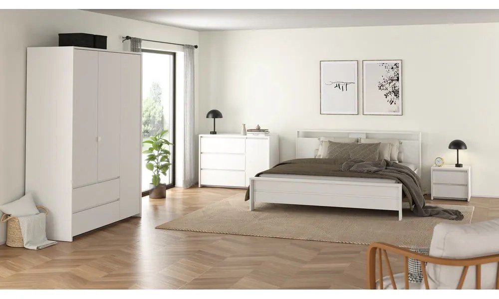 Comodă albă 119x84x48 cm Next – Tvilum