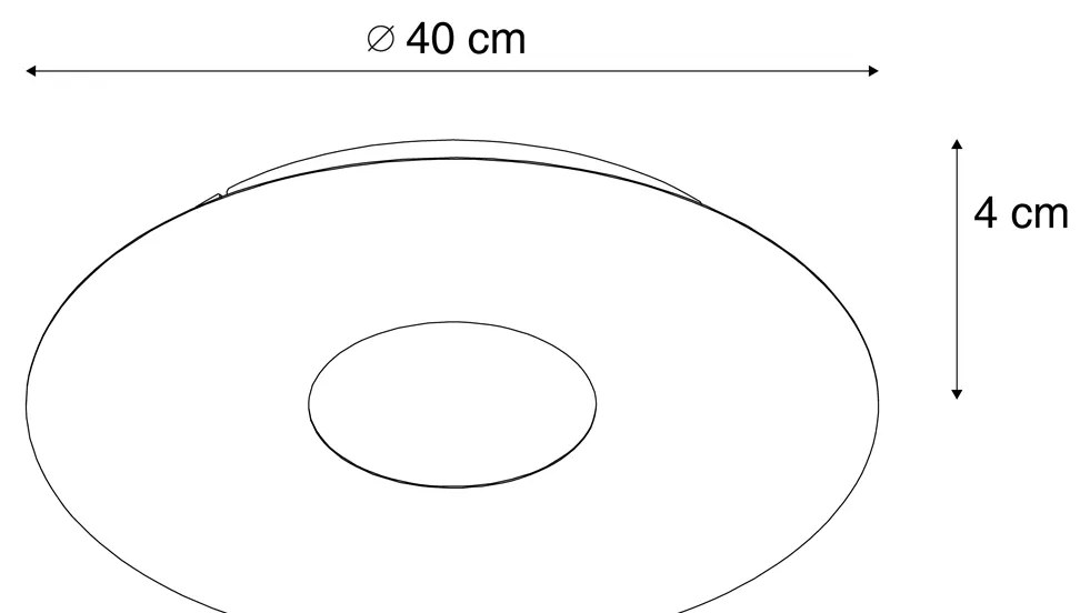 Plafonieră modernă aurie 40cm incl. LED cu 3 trepte de intensitate luminoasă - Morning