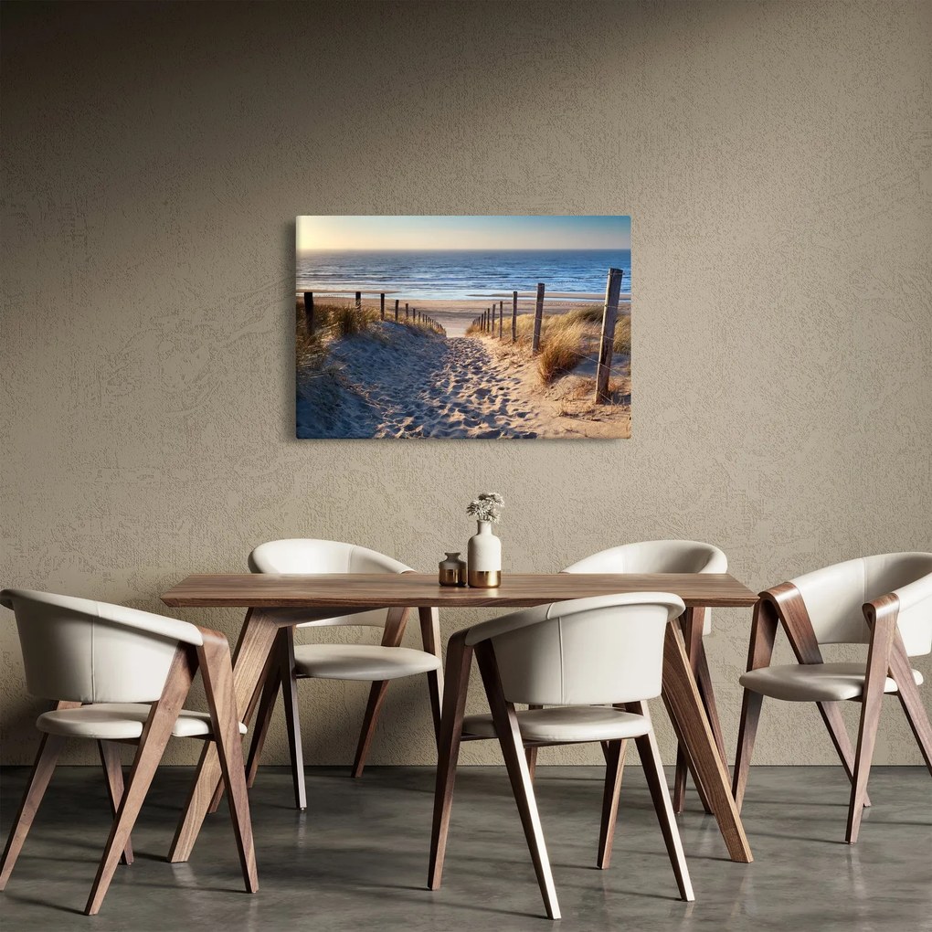 Tablou - Drum spre plaja din Marea Nordului, Țările de Jos (90x60 cm)