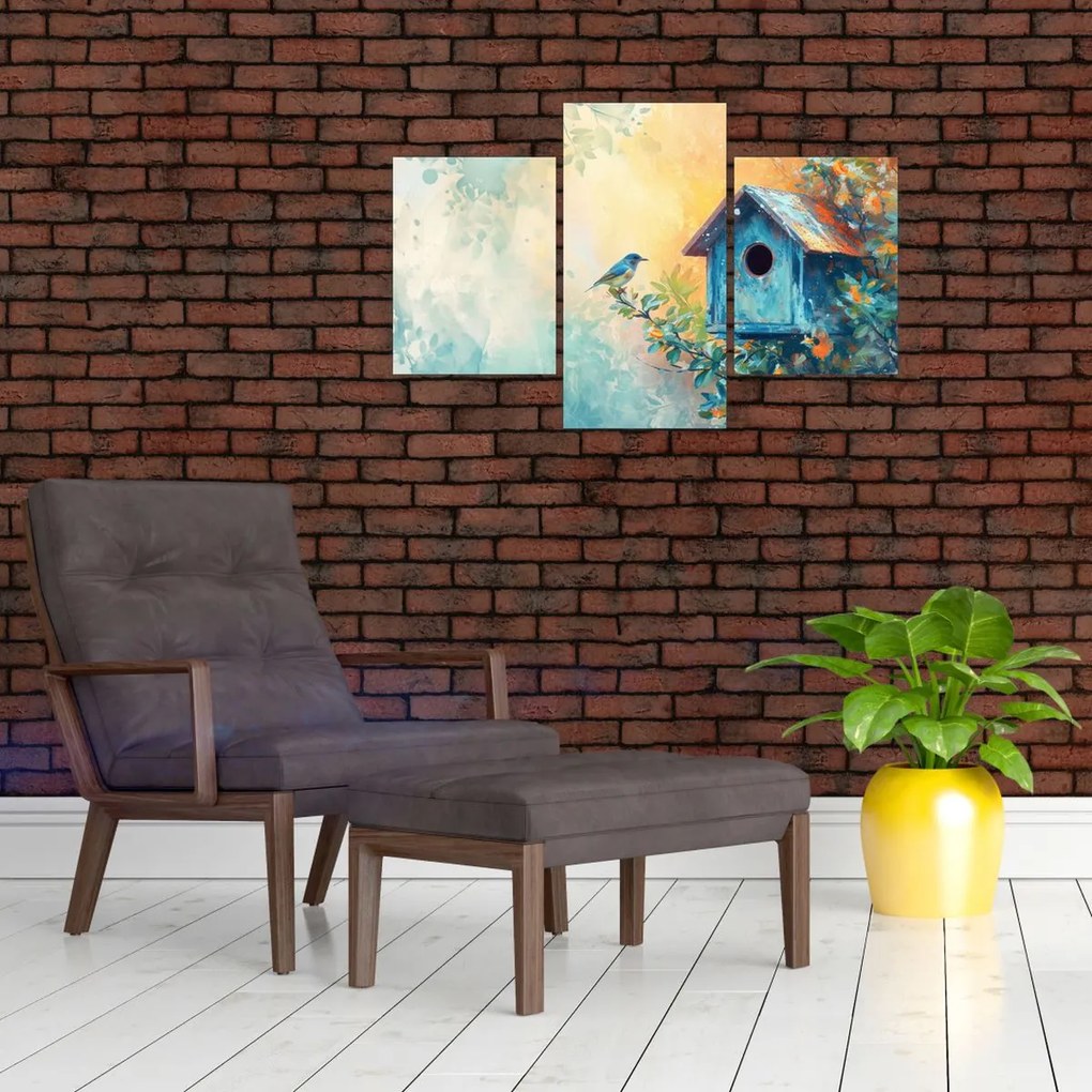 Tablou - Birdhouse, acuarelă, acuarelă (90x60 cm)