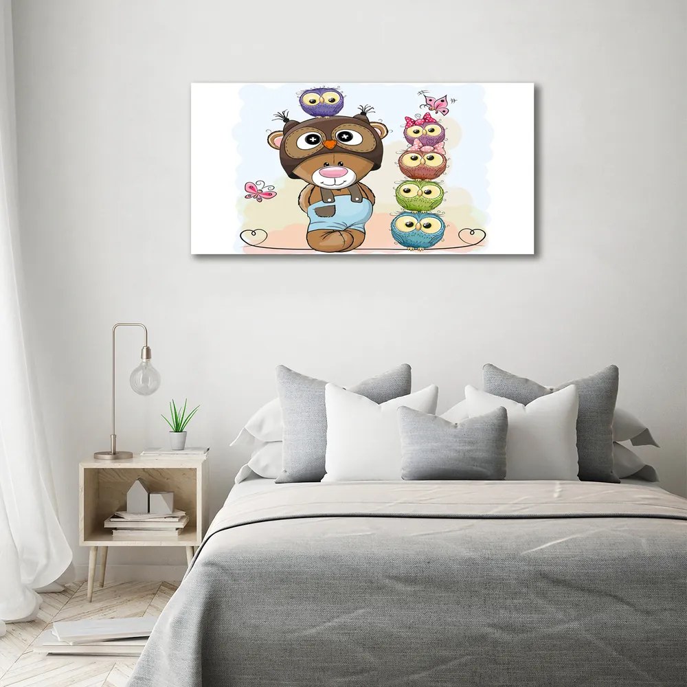 Print pe pânză Ursul și owl