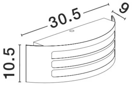 Aplica de perete pentru exterior IP44 ZENITH maro antic NVL-713114