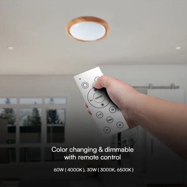 Plafonieră LED dimabilă LED/60W/230V 3000-6500K + telecomandă