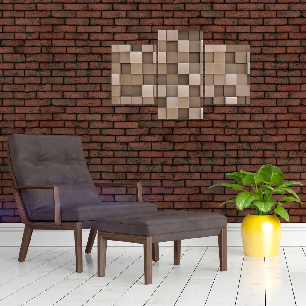 Tablou - Cuburi bej (90x60 cm)