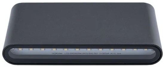 Aplică perete exterior LED FLOW 2xLED/6W/230V IP54 negru