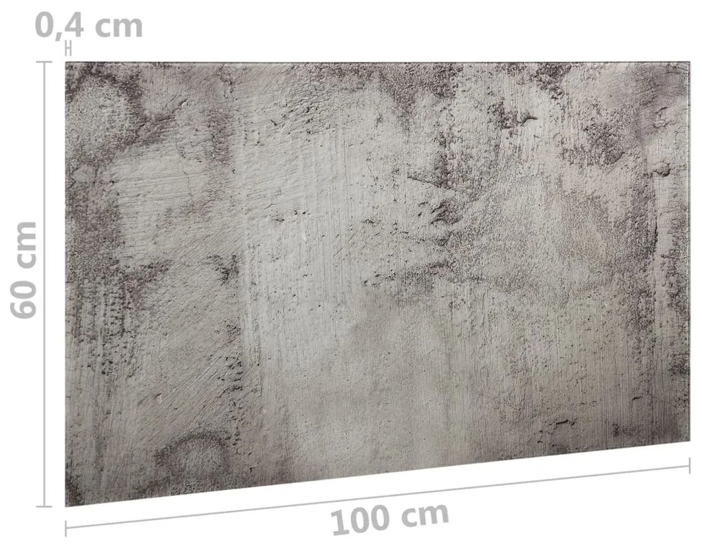 Tabla magnetica de perete, 100x60 cm, sticla Beton, 100 x 60 cm