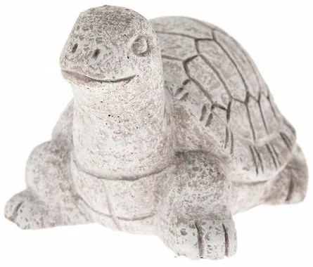 Decor de grădină Țestoasă, beton, 11,5 x 7,5 x 8,5 cm, gri
