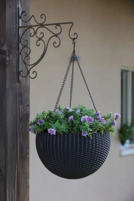 Ghiveci de grădină  HANGING SPHERE  - antracit