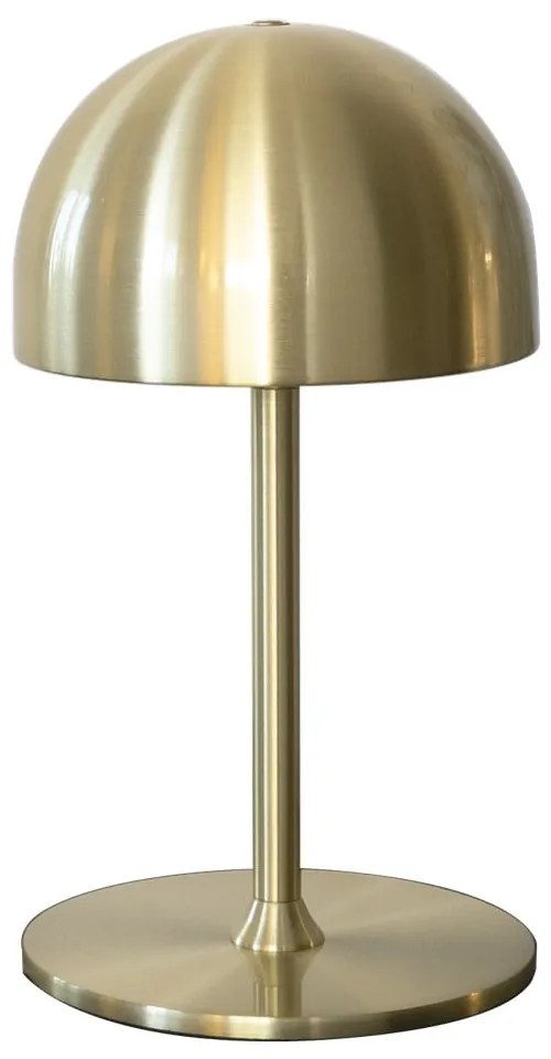 Veioză alămie LED cu control prin telecomandă cu abajur din metal (înălțime 22 cm) Tim – Sirius