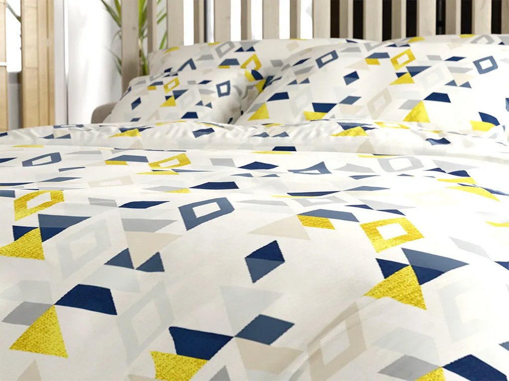 Lenjerie de pat din microfibra GEOMETRICA colorata Dimensiune lenjerie de pat: 70 x 90 cm | 140 x 200 cm