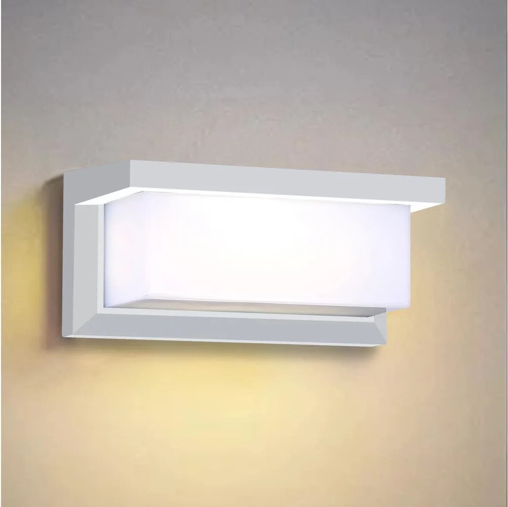 Brilagi BRICKY - Aplică LED RGBW de perete pentru exterior, 1xE27/9W/230V, albă, IP54