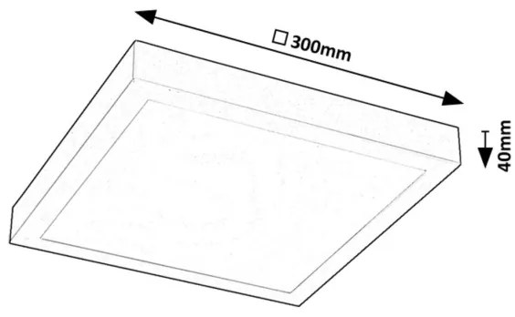 Panou LED aplicat Rabalux 71076 DAMEK LED/18W/230V 4000K 30x30 cm