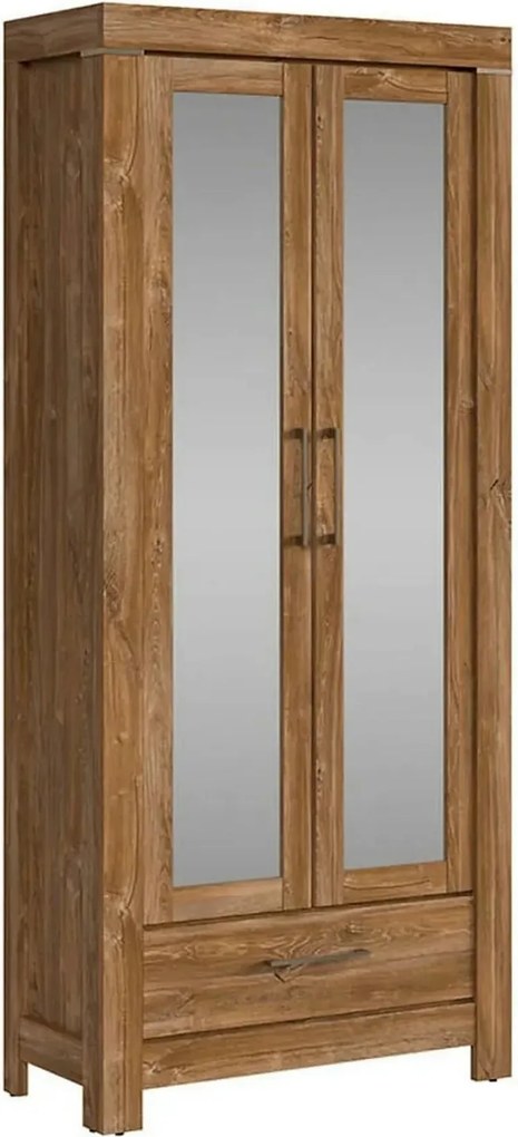 Dulap GENT, stejar stirling, PAL laminat, cu 2 usi si un sertar, 88x40