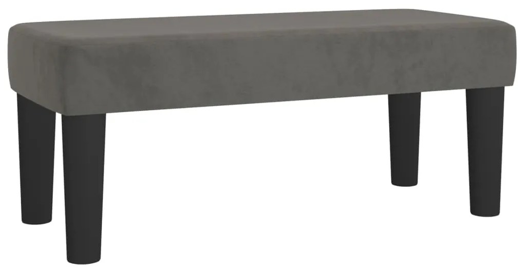 vidaXL Bancă, gri închis, 70x30x30 cm, catifea