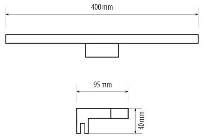 Aplică LED pentru oglindă de baie MIRROR LED/6W/230V 40 cm IP44 crom lucios