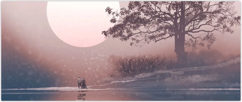 Tablou Perechea îndrăgostită (120x50 cm)