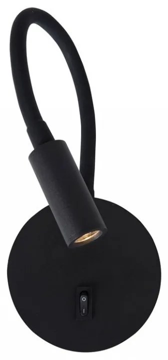 Aplica LED cu spot directionabil design minimalist Jaco neagra NVL-8140322