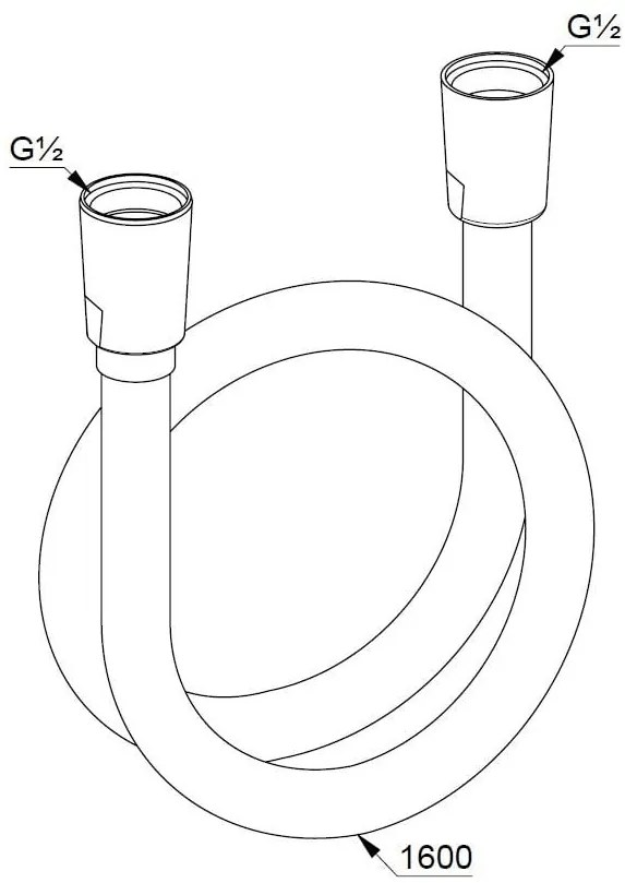 Furtun de dus Kludi Supraflex 1.6 m, crom - 6107205-00