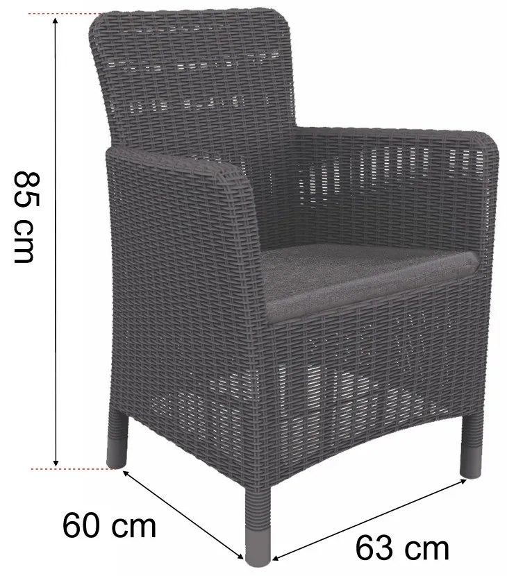 Set mobilier de grădină Trenton Balcon, grafit