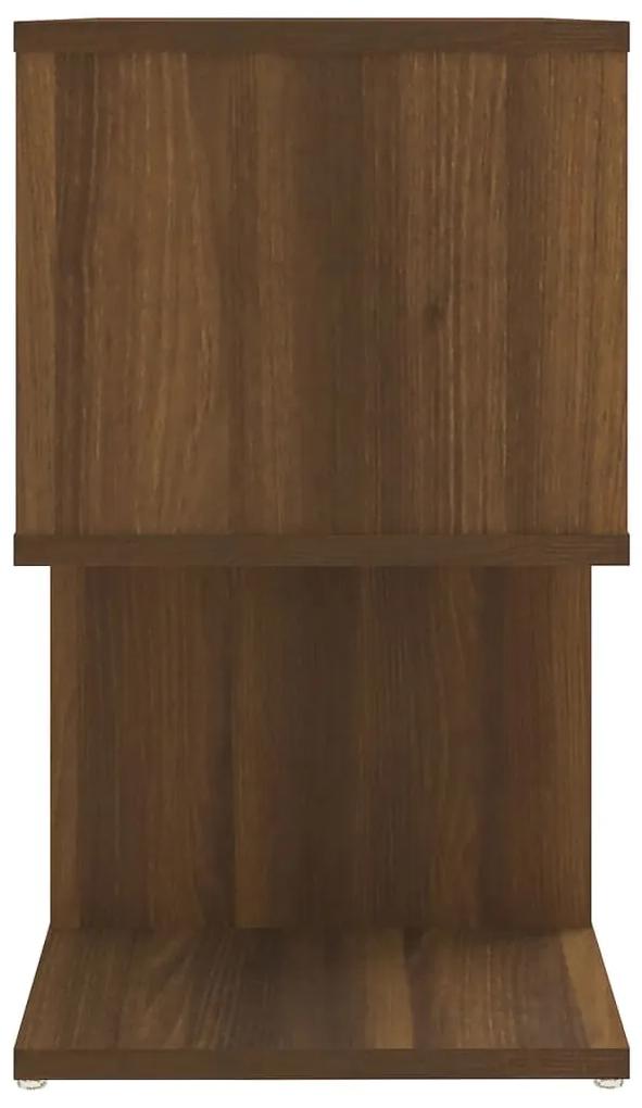 Noptiera, stejar maro, 50x30x51,5 cm, lemn prelucrat 1, Stejar brun