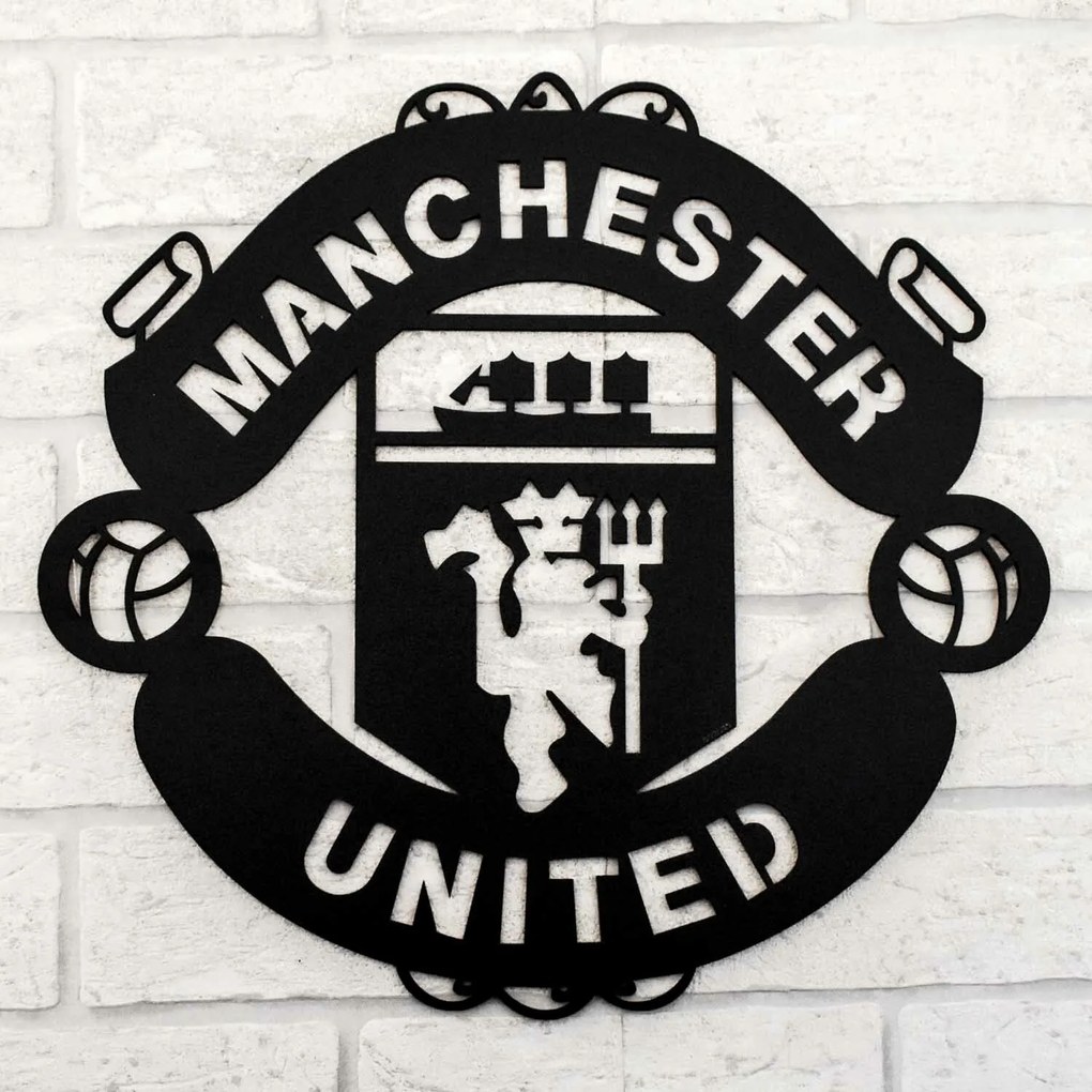 DUBLEZ | Tablou din lemn - Logo Manchester United