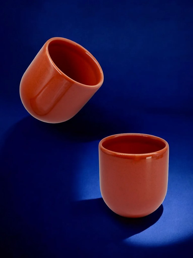 Pahar Cafea NOVUM Mineral Sienna 250 ml (Mineral Sienna Rosu Pal Inchis) Gresie Ceramica Glazurata Manual